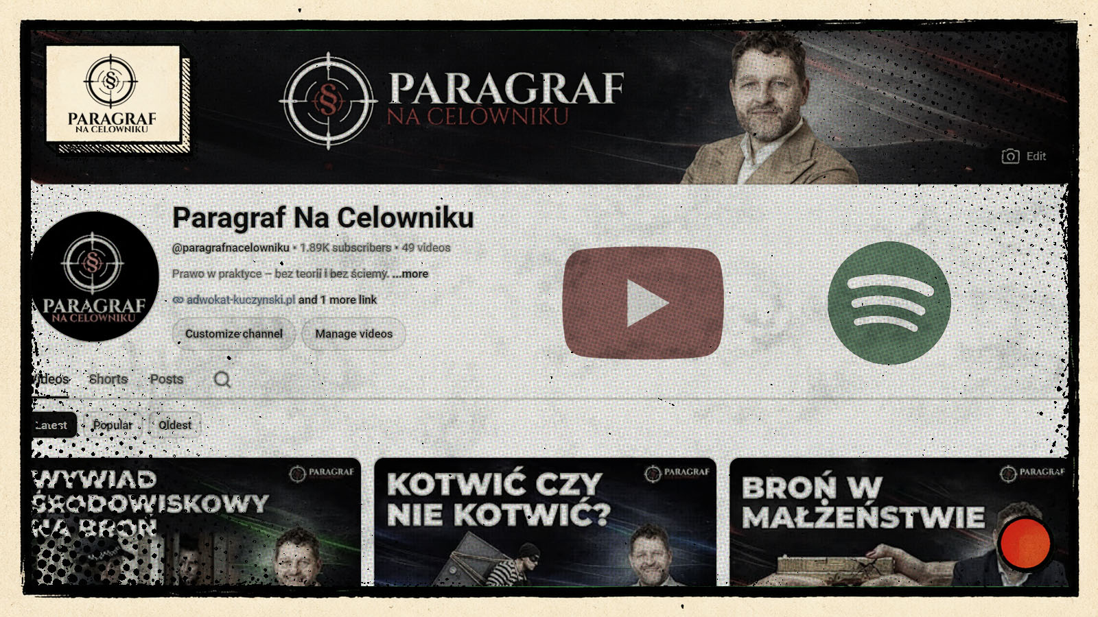Paragraf na Celowniku — prowadzenie kanału YouTube